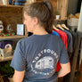 navy eastbound script t-shirt tri-blend material